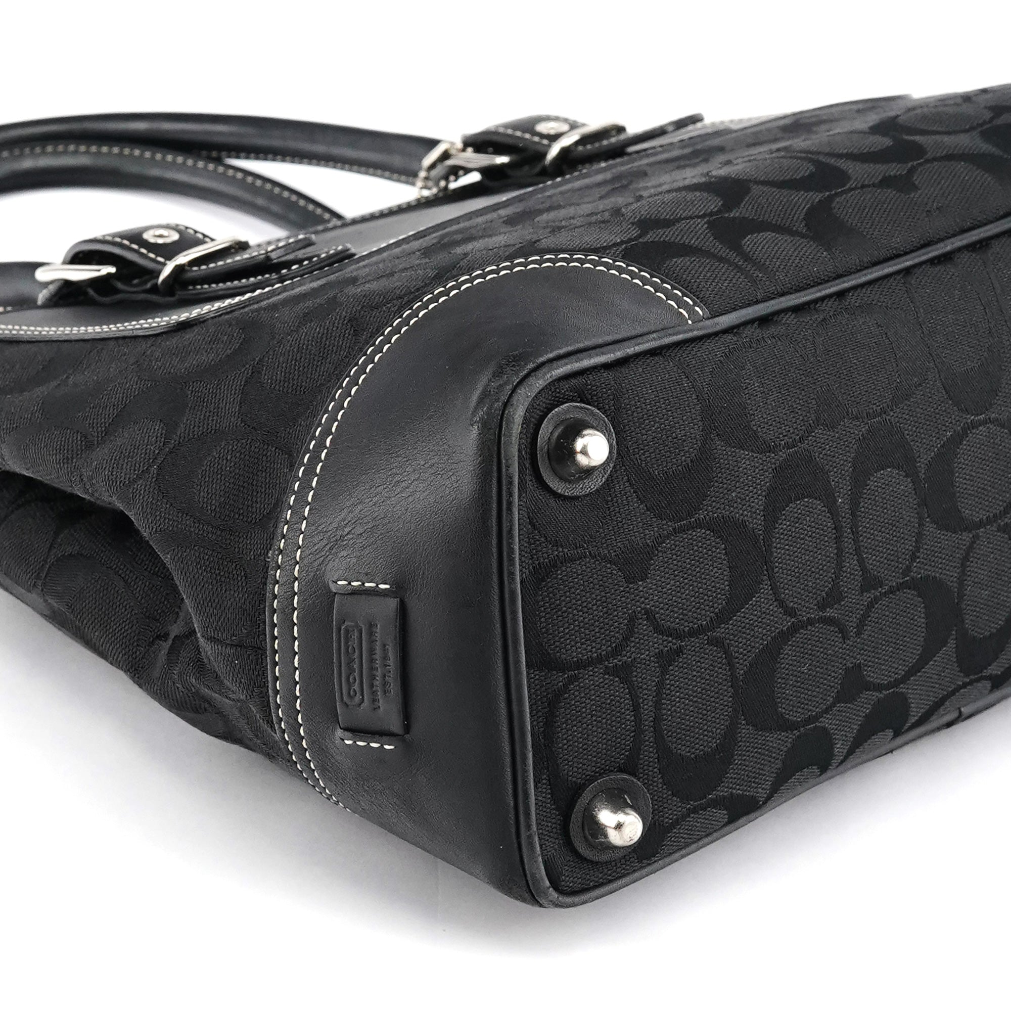 6386 Black Signature Canvas Tote Bag