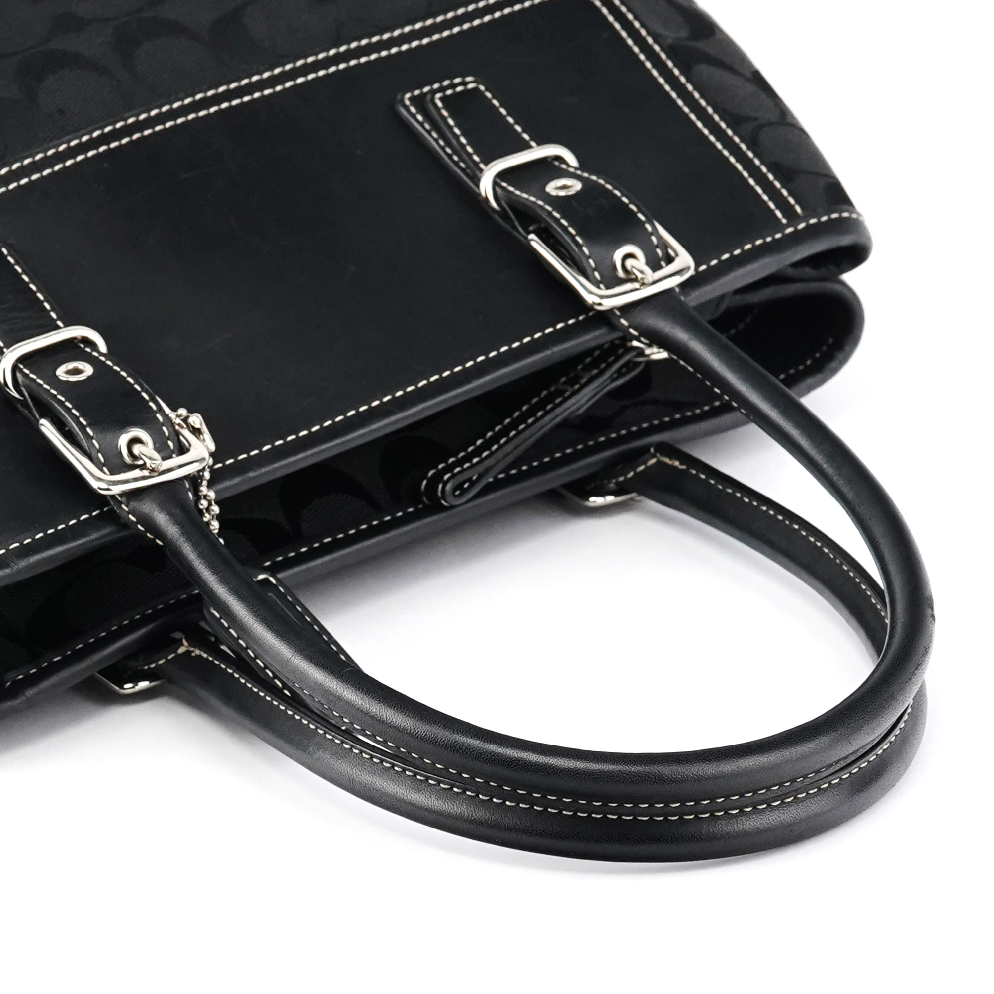 6386 Black Signature Canvas Tote Bag