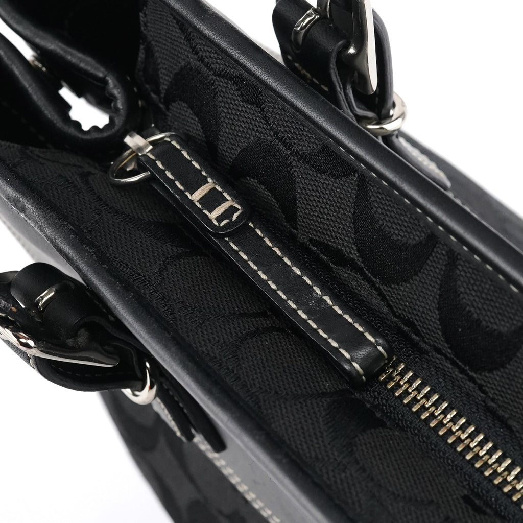6386 Black Signature Canvas Tote Bag
