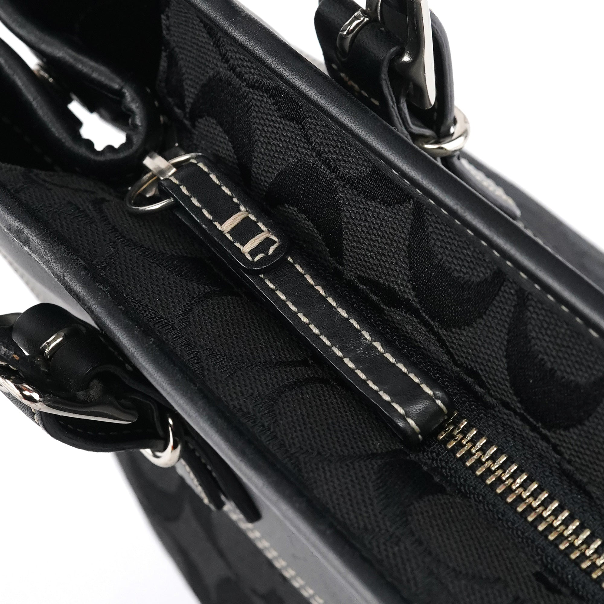 6386 Black Signature Canvas Tote Bag