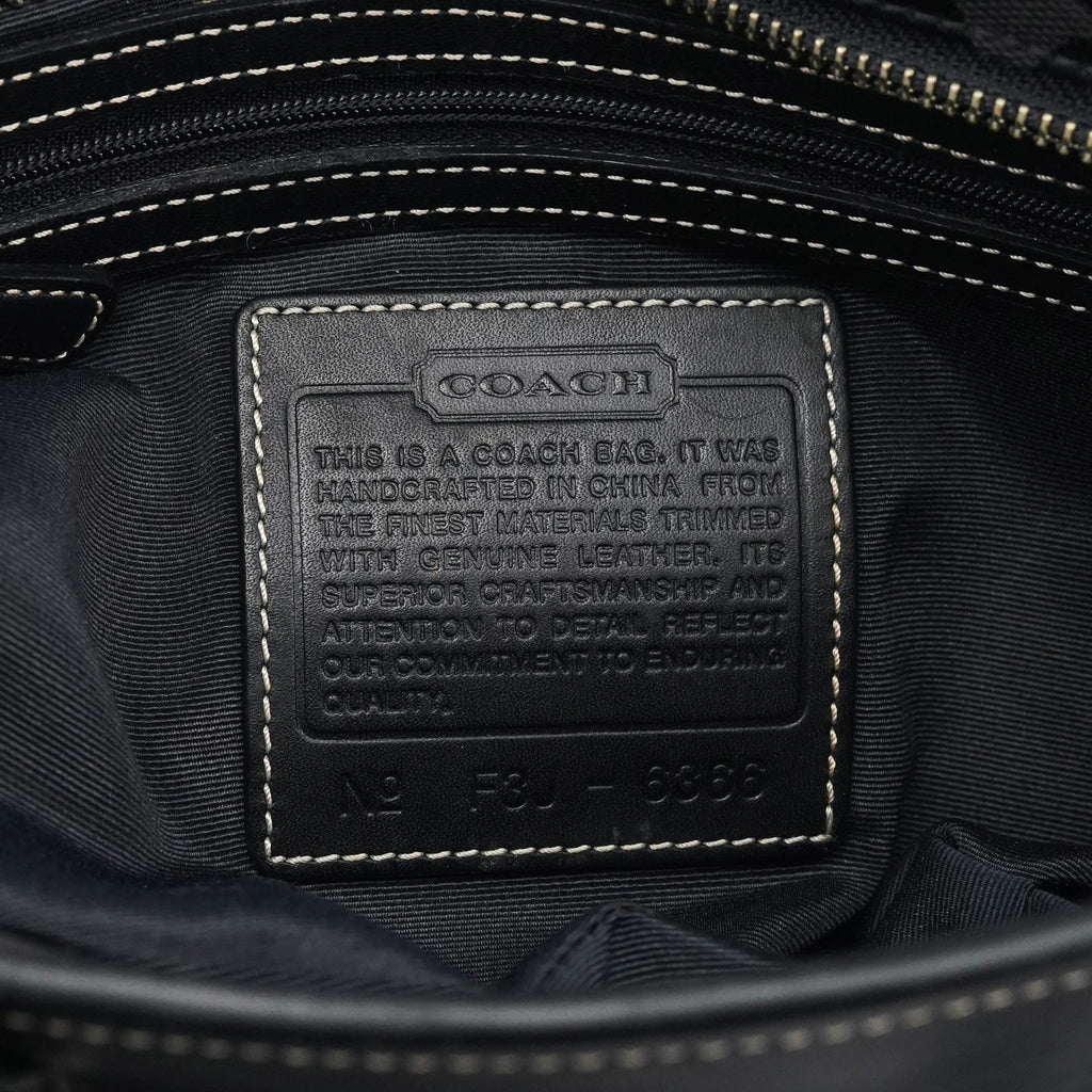 6386 Black Signature Canvas Tote Bag