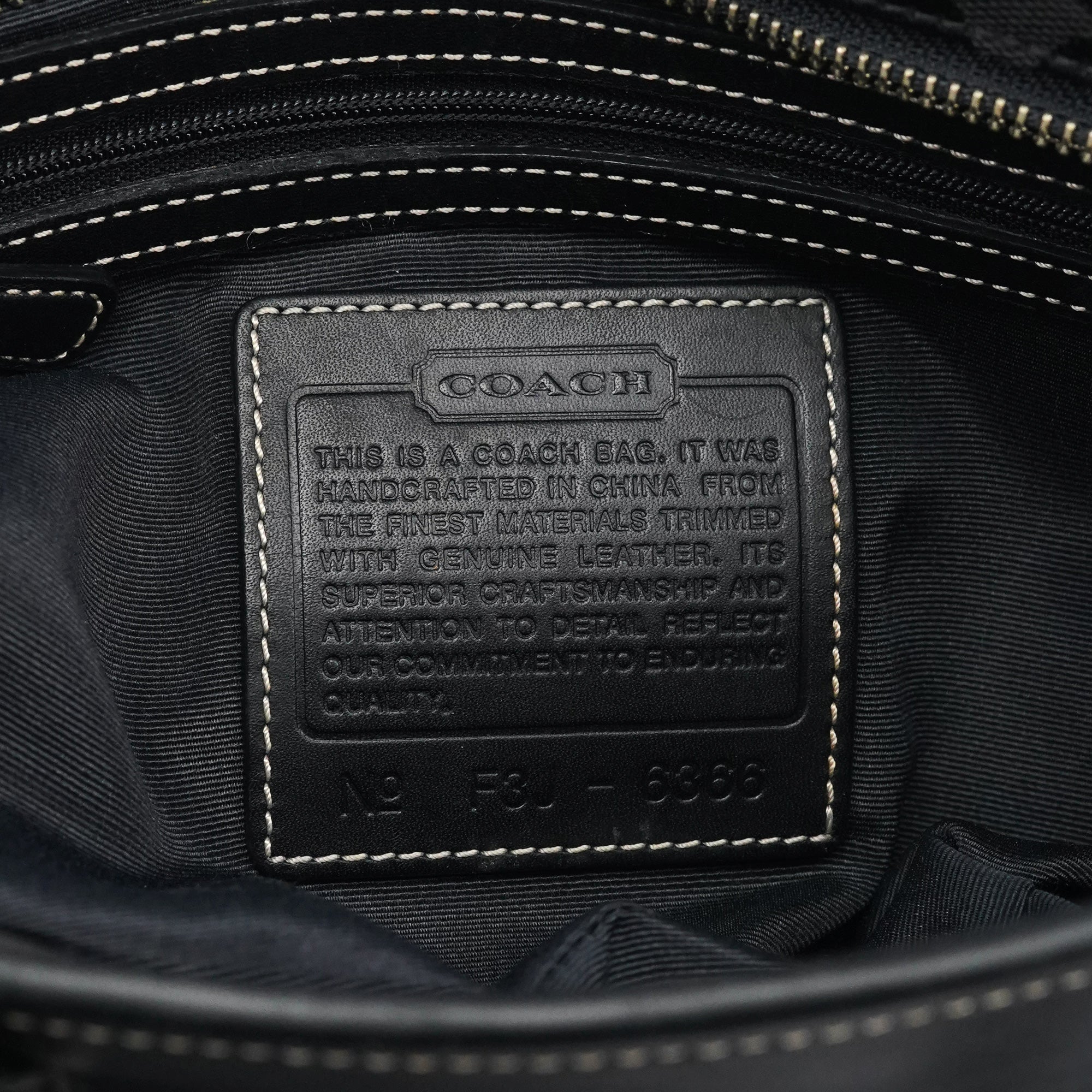 6386 Black Signature Canvas Tote Bag
