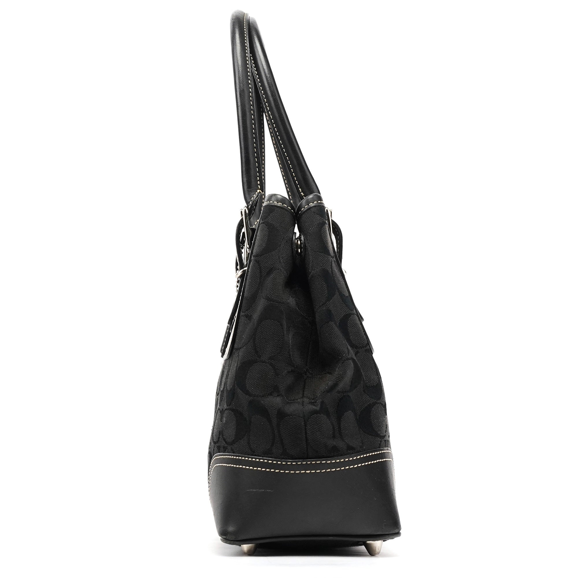 6386 Black Signature Canvas Tote Bag