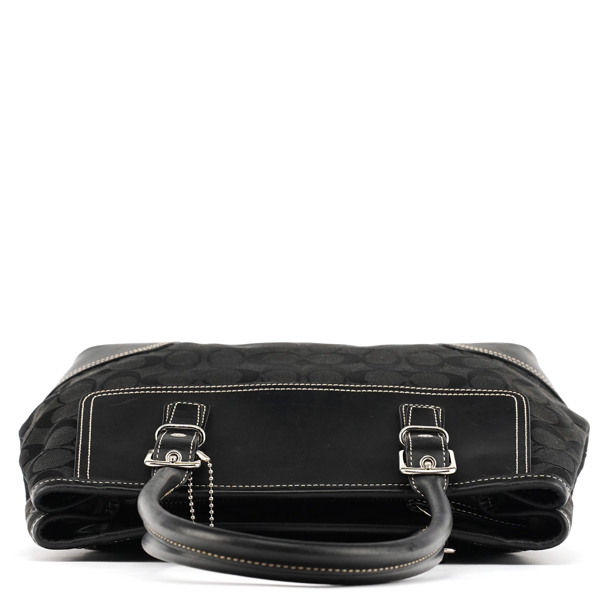 6386 Black Signature Canvas Tote Bag