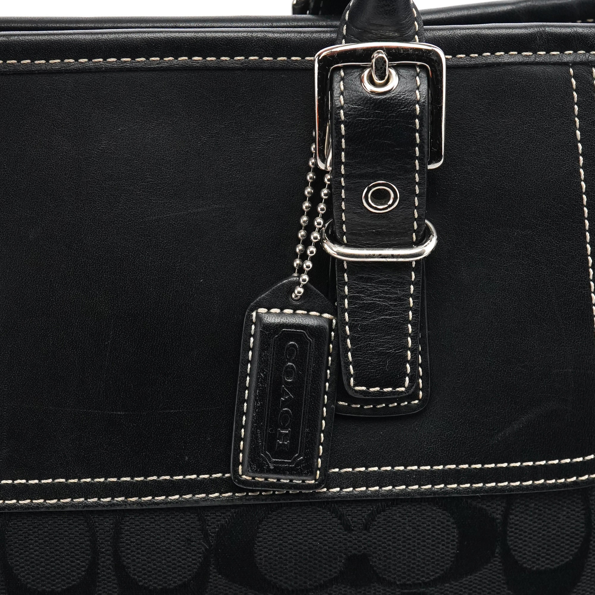 6386 Black Signature Canvas Tote Bag