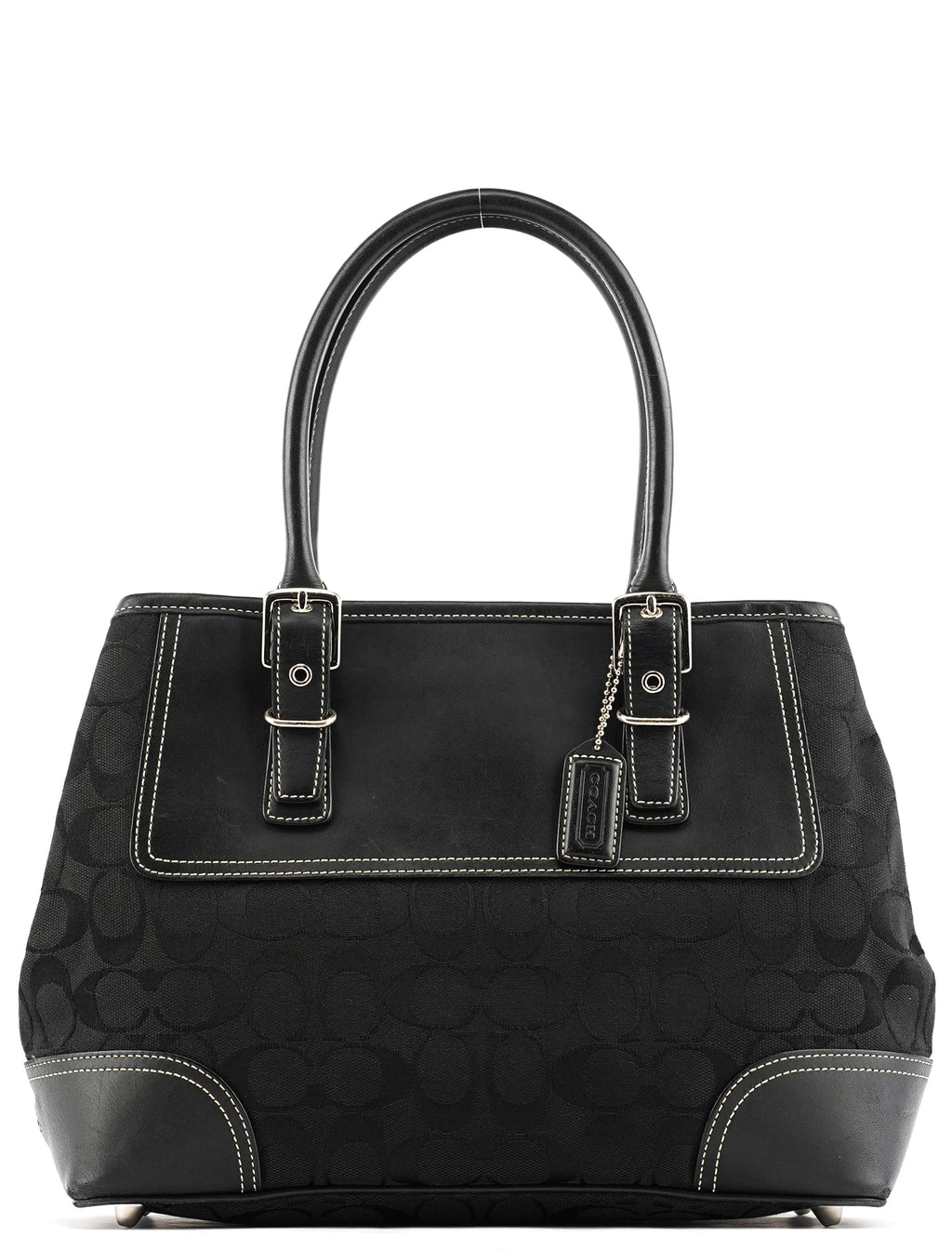 6386 Black Signature Canvas Tote Bag