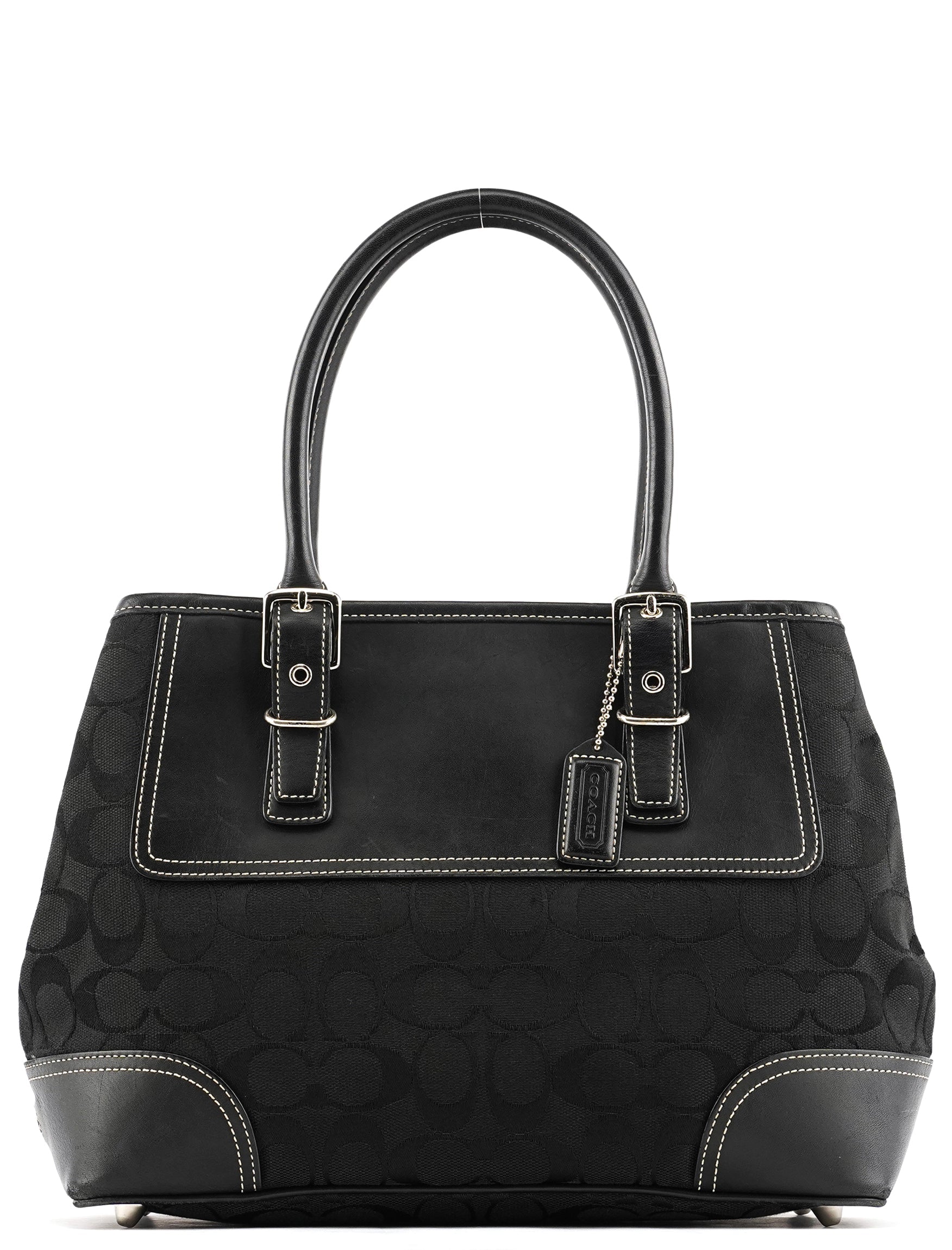 6386 Black Signature Canvas Tote Bag