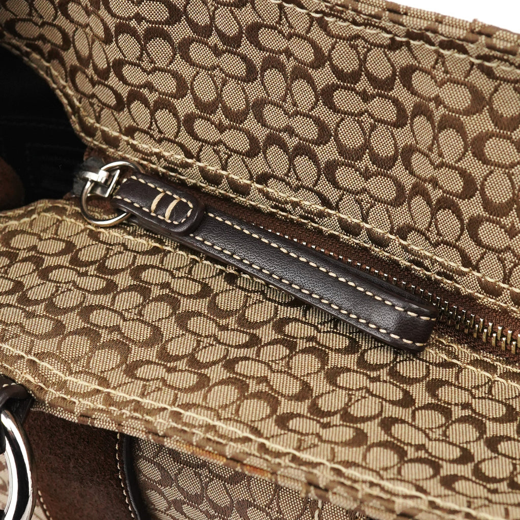 6427 Beige Brown Signature Soho Tote Bag