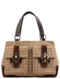 6427 Beige Brown Signature Soho Tote Bag