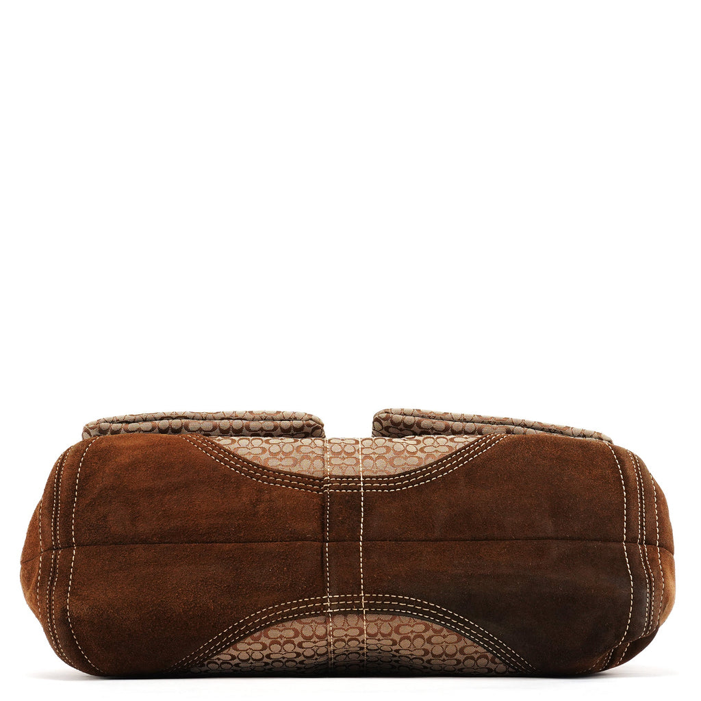 6427 Beige Brown Signature Soho Tote Bag