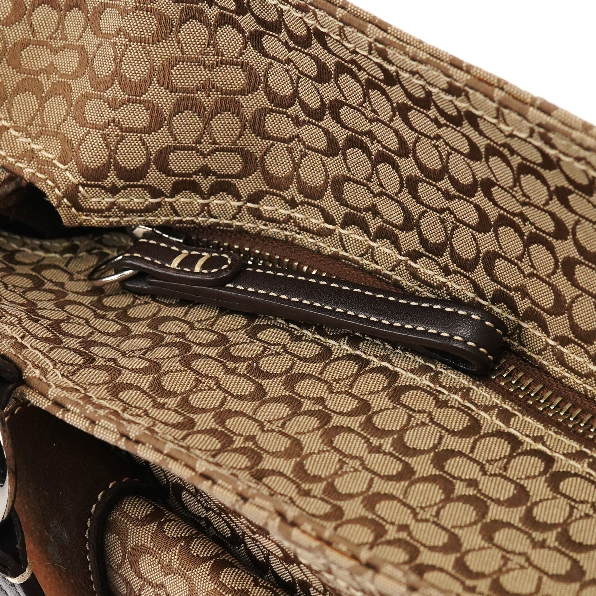 6427 Beige Brown Signature Soho Tote Bag