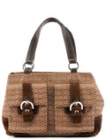6427 Beige Brown Signature Soho Tote Bag