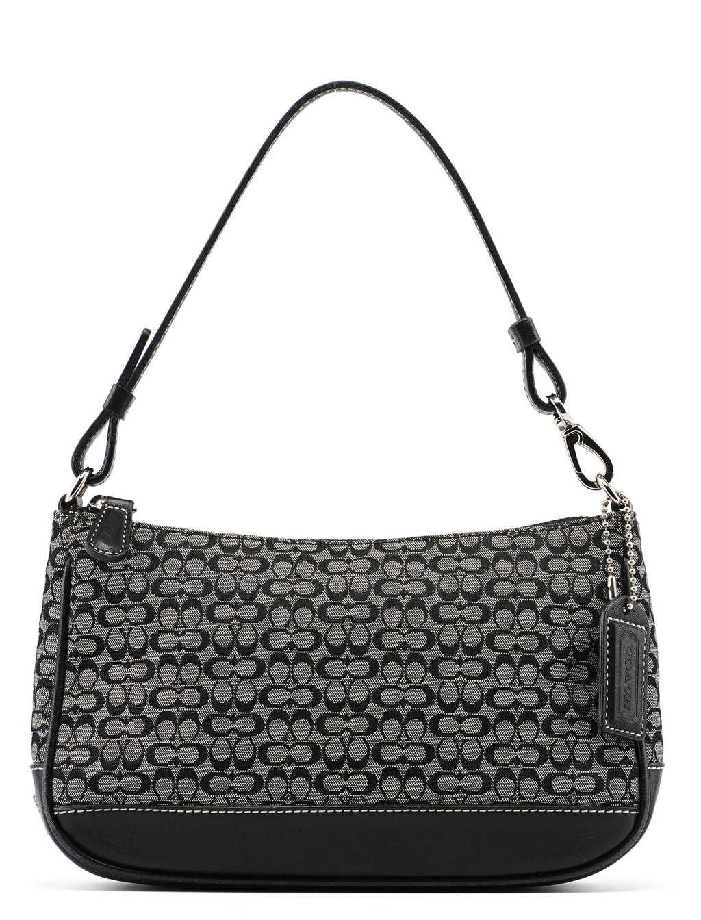 6622 Grey Signature C Demi Shoulder Bag