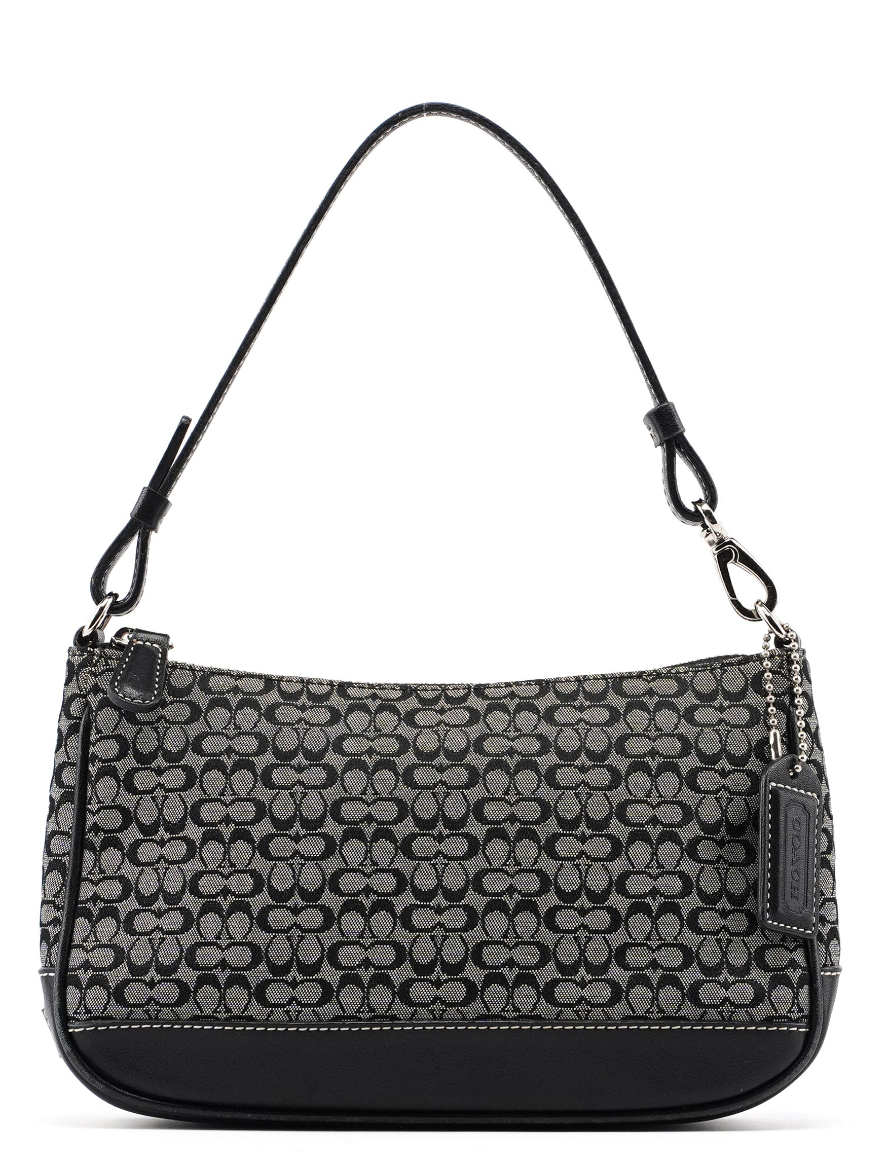 6622 Grey Signature C Demi Shoulder Bag