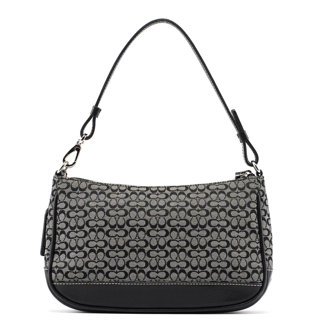 6622 Grey Signature C Demi Shoulder Bag