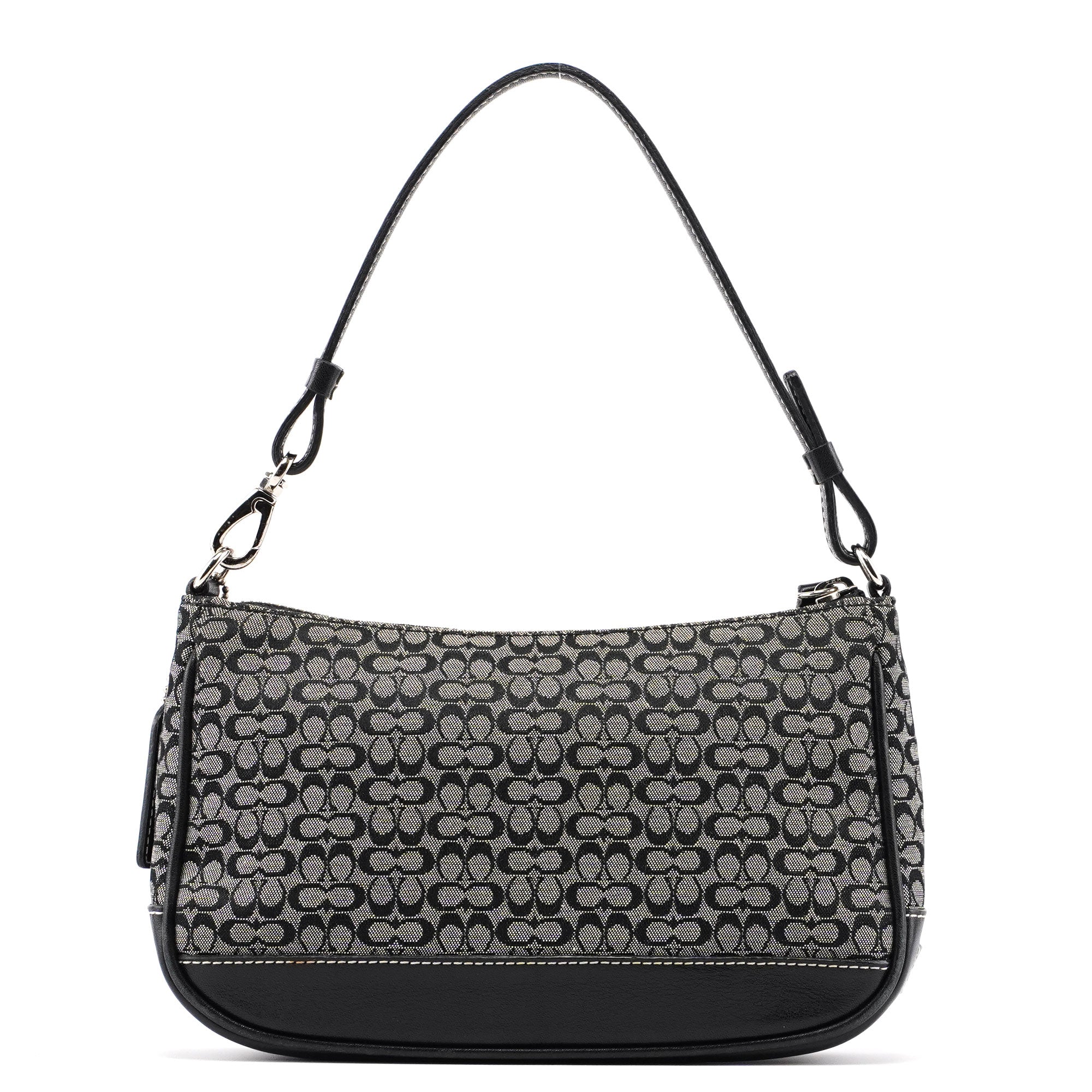 6622 Grey Signature C Demi Shoulder Bag