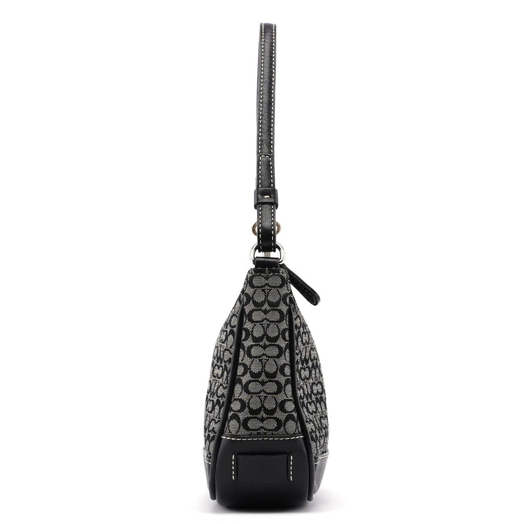 6622 Grey Signature C Demi Shoulder Bag