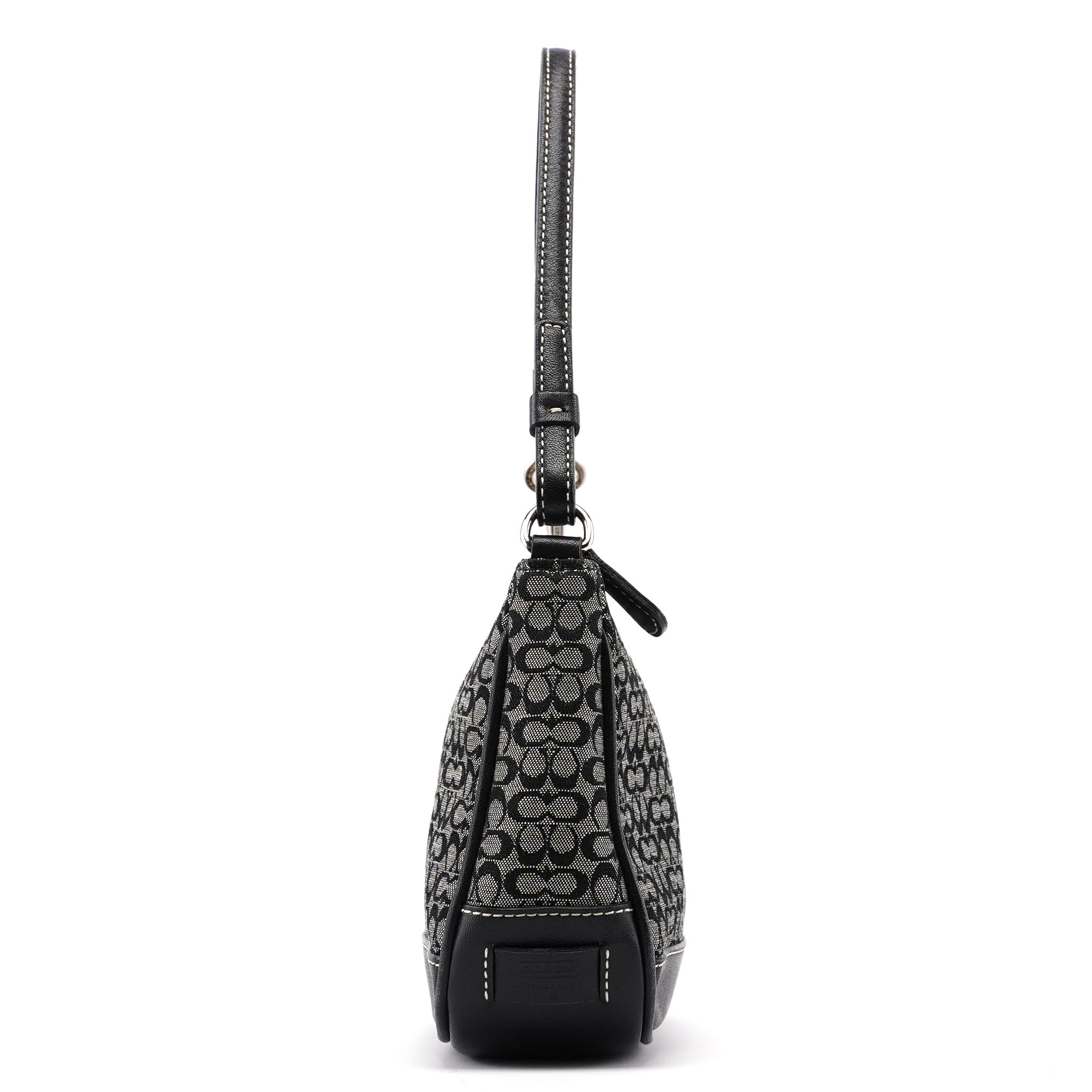6622 Grey Signature C Demi Shoulder Bag