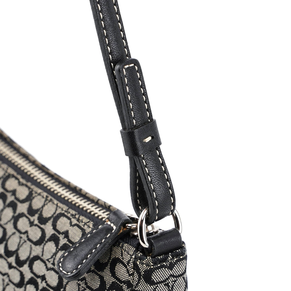 6622 Grey Signature C Demi Shoulder Bag