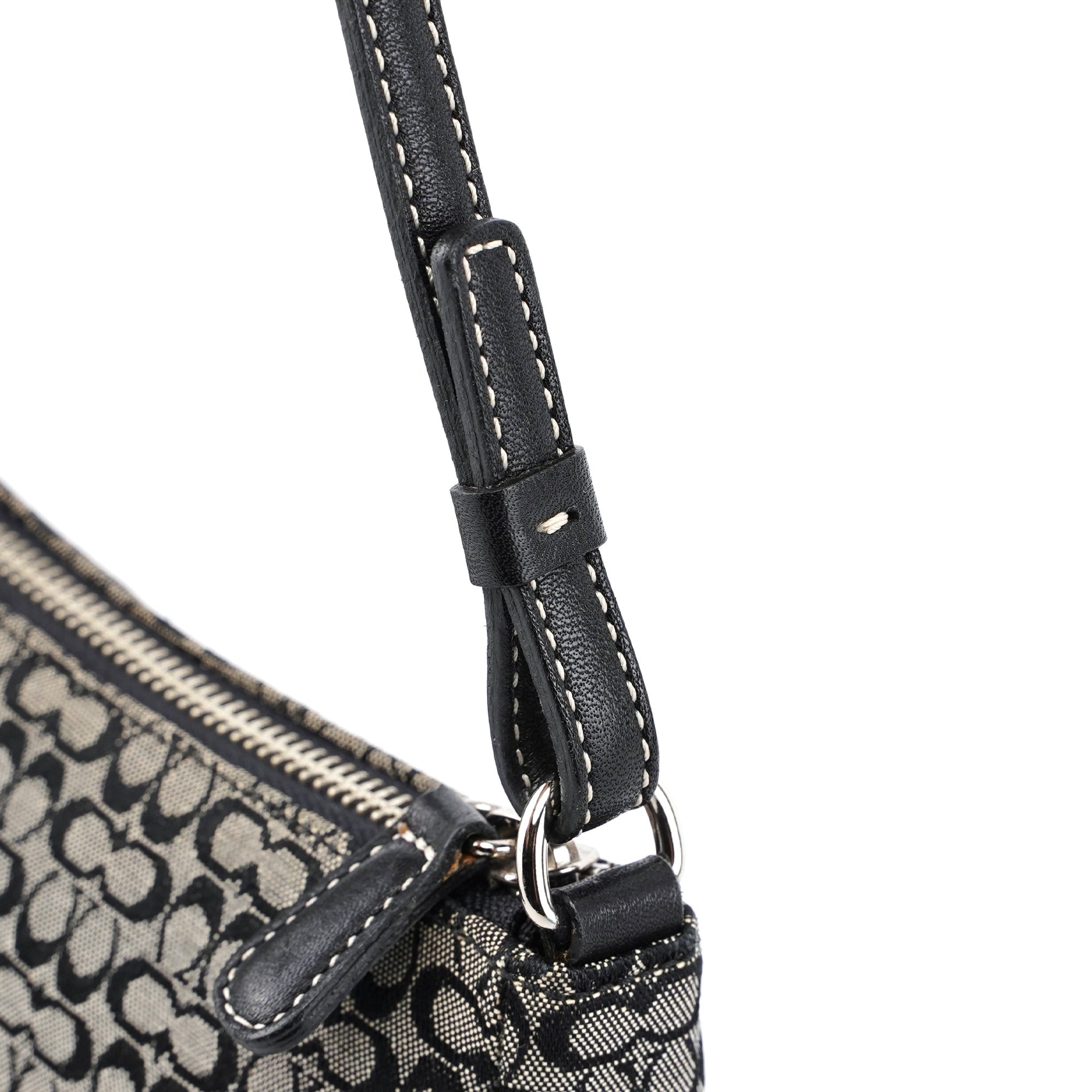 6622 Grey Signature C Demi Shoulder Bag