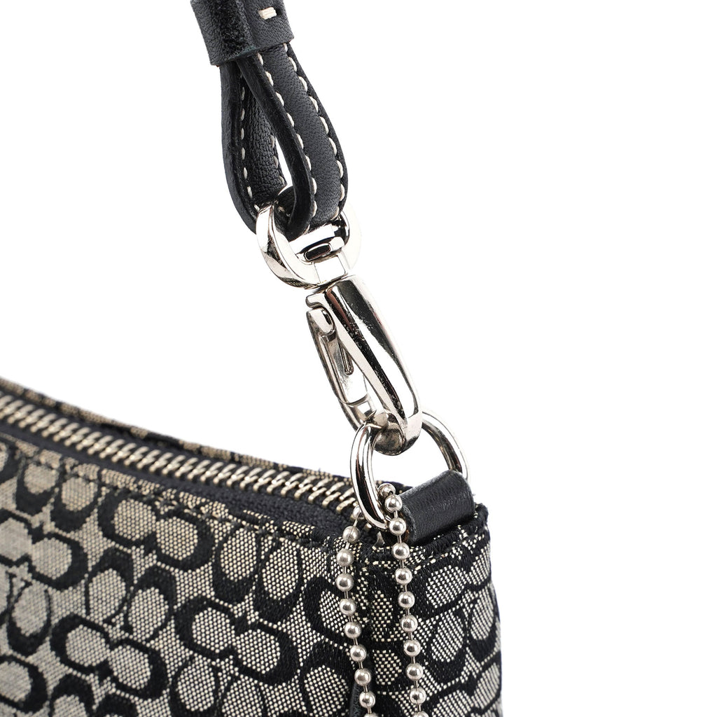 6622 Grey Signature C Demi Shoulder Bag
