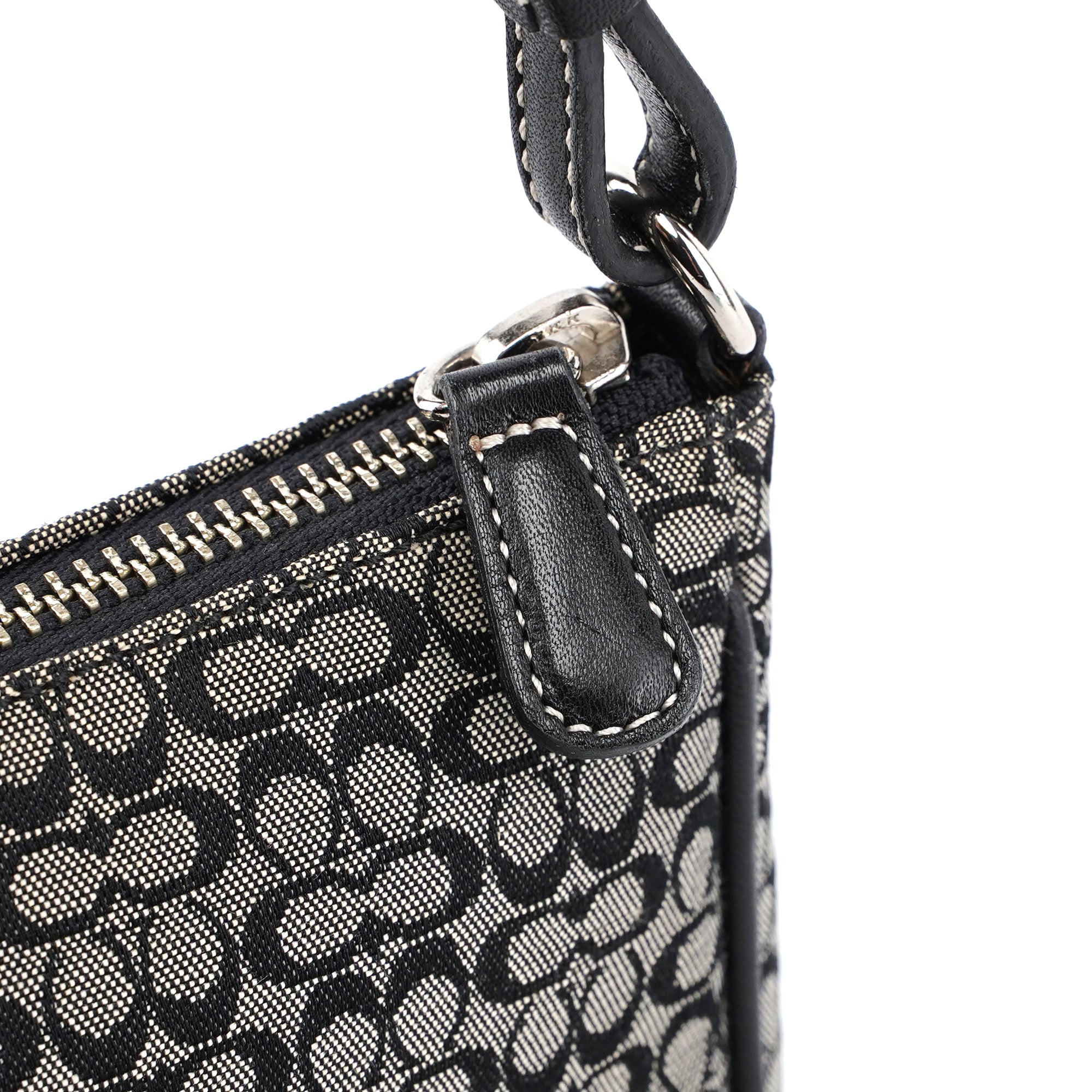 6622 Grey Signature C Demi Shoulder Bag