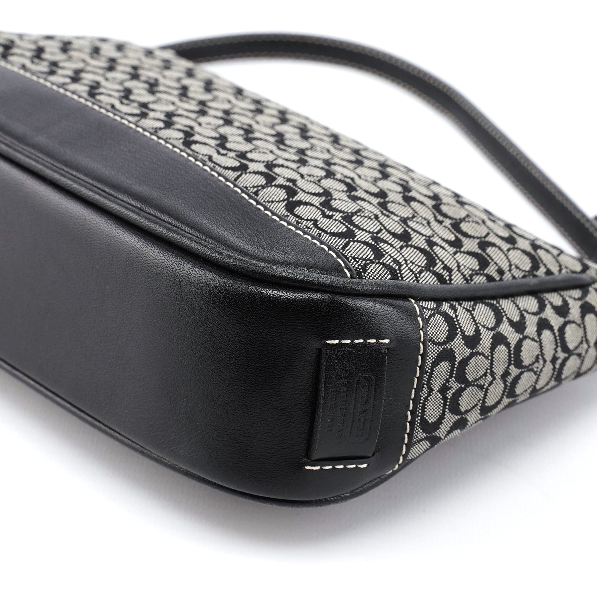 6622 Grey Signature C Demi Shoulder Bag