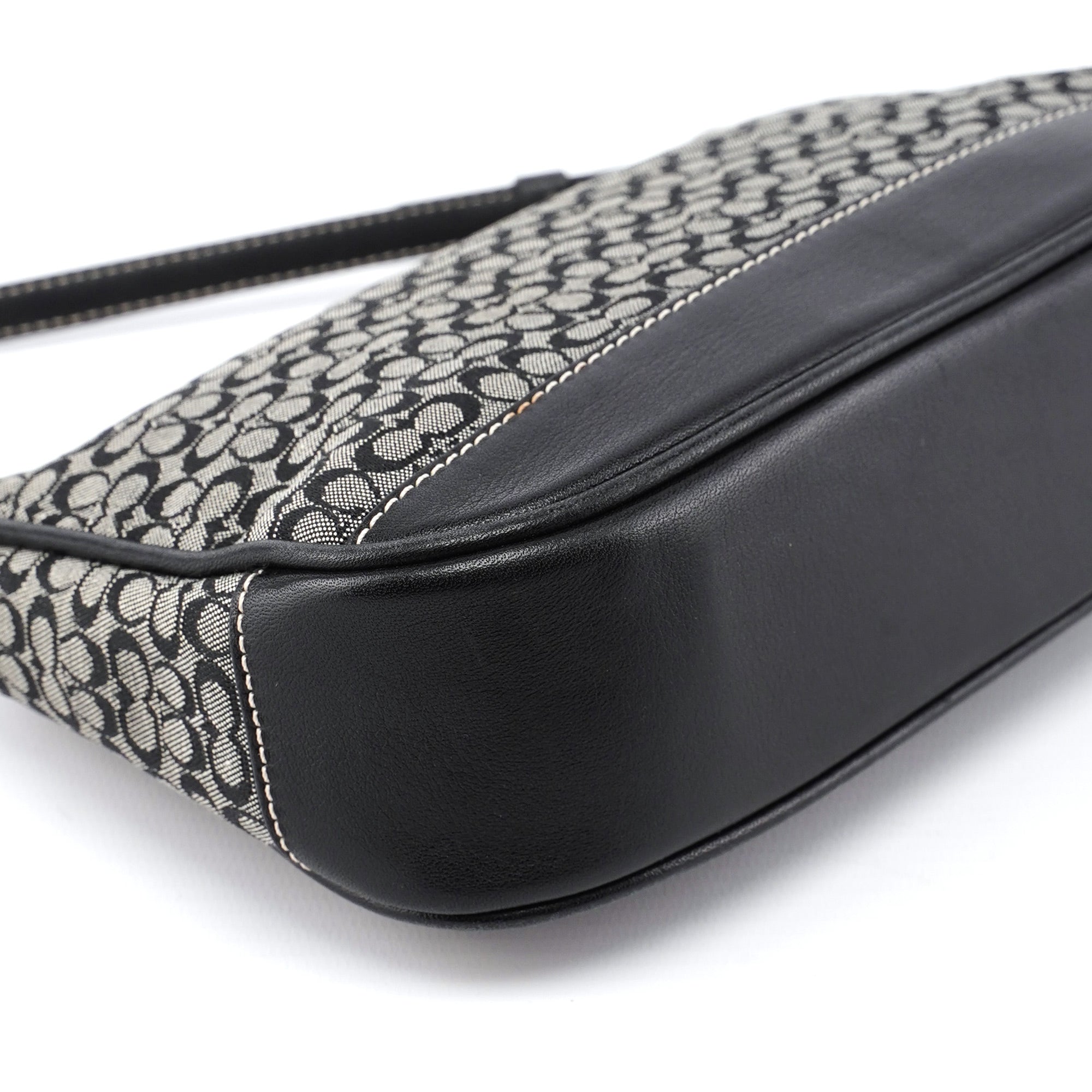 6622 Grey Signature C Demi Shoulder Bag