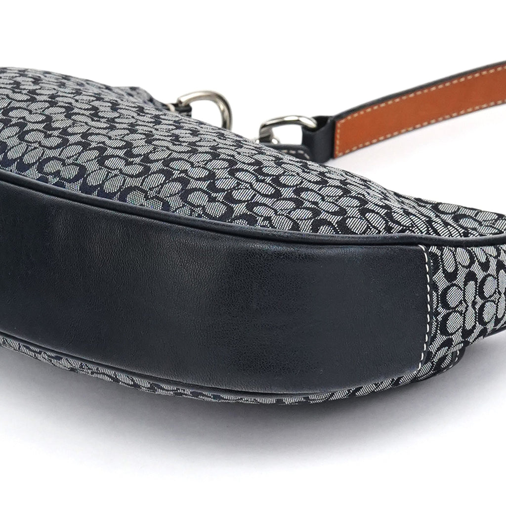 6623 Grey Signature Canvas Shoulder Bag