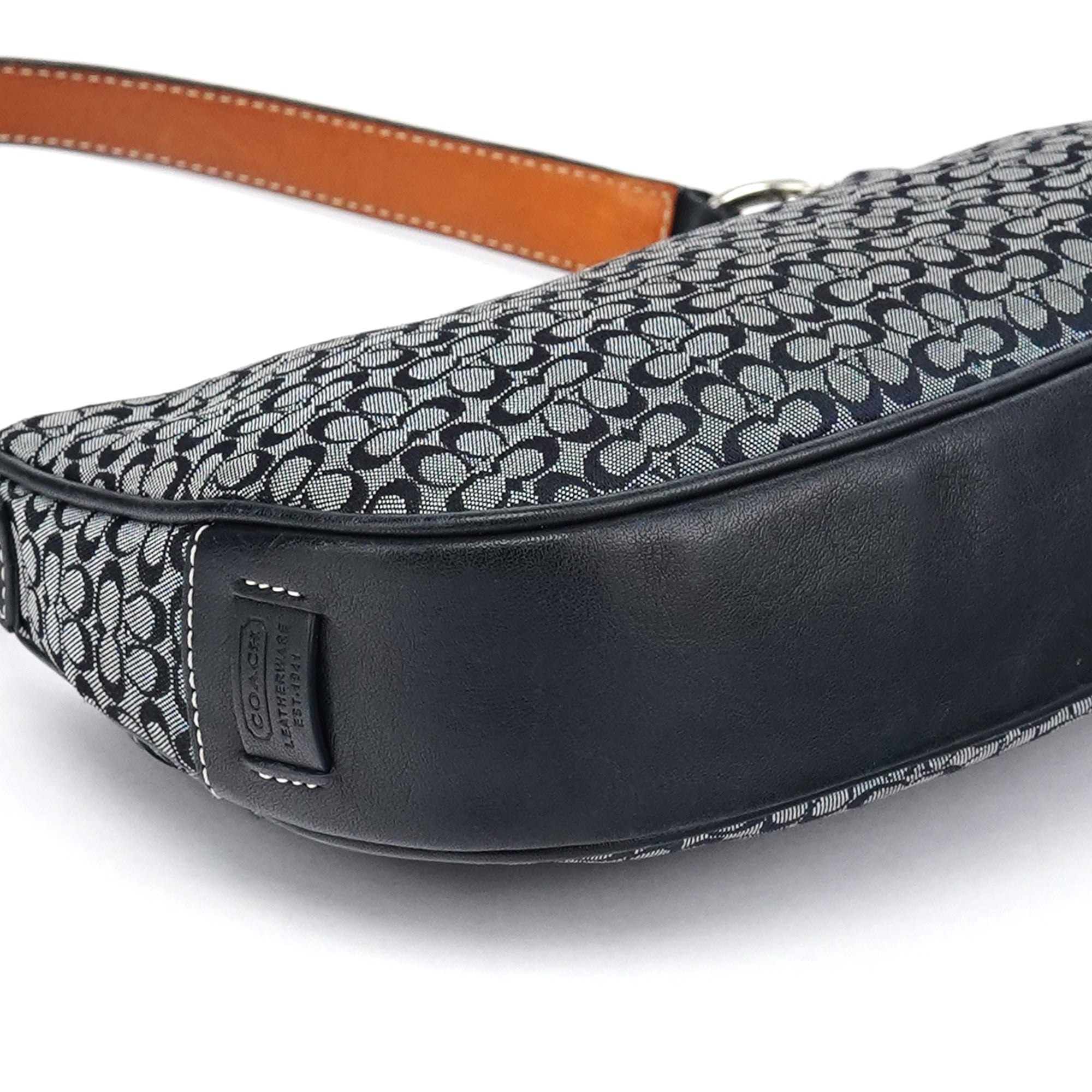 6623 Grey Signature Canvas Shoulder Bag