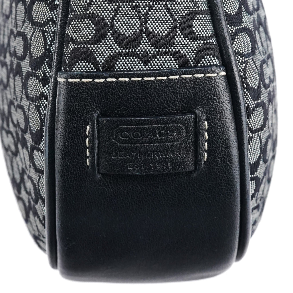 6623 Grey Signature Canvas Shoulder Bag