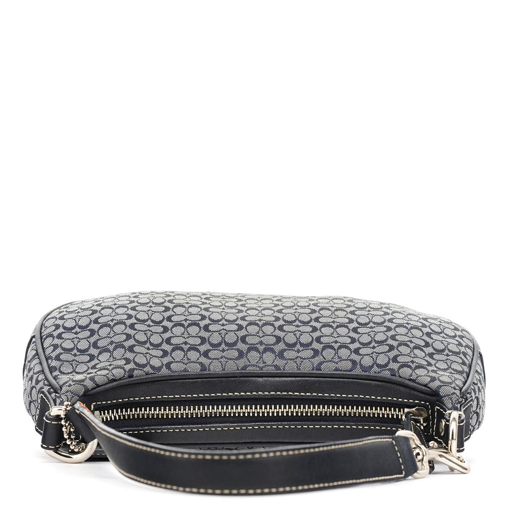 6623 Grey Signature Canvas Shoulder Bag
