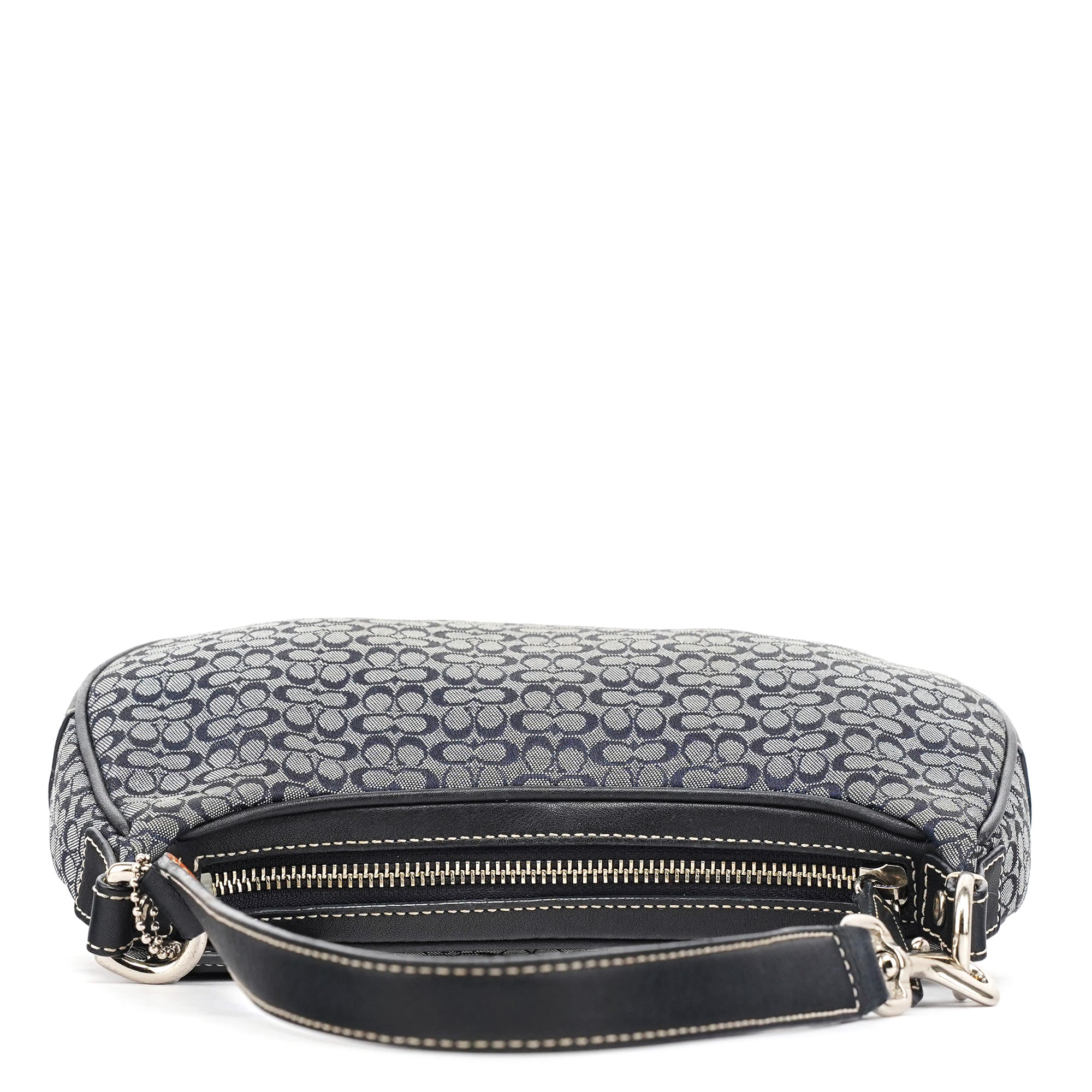 6623 Grey Signature Canvas Shoulder Bag