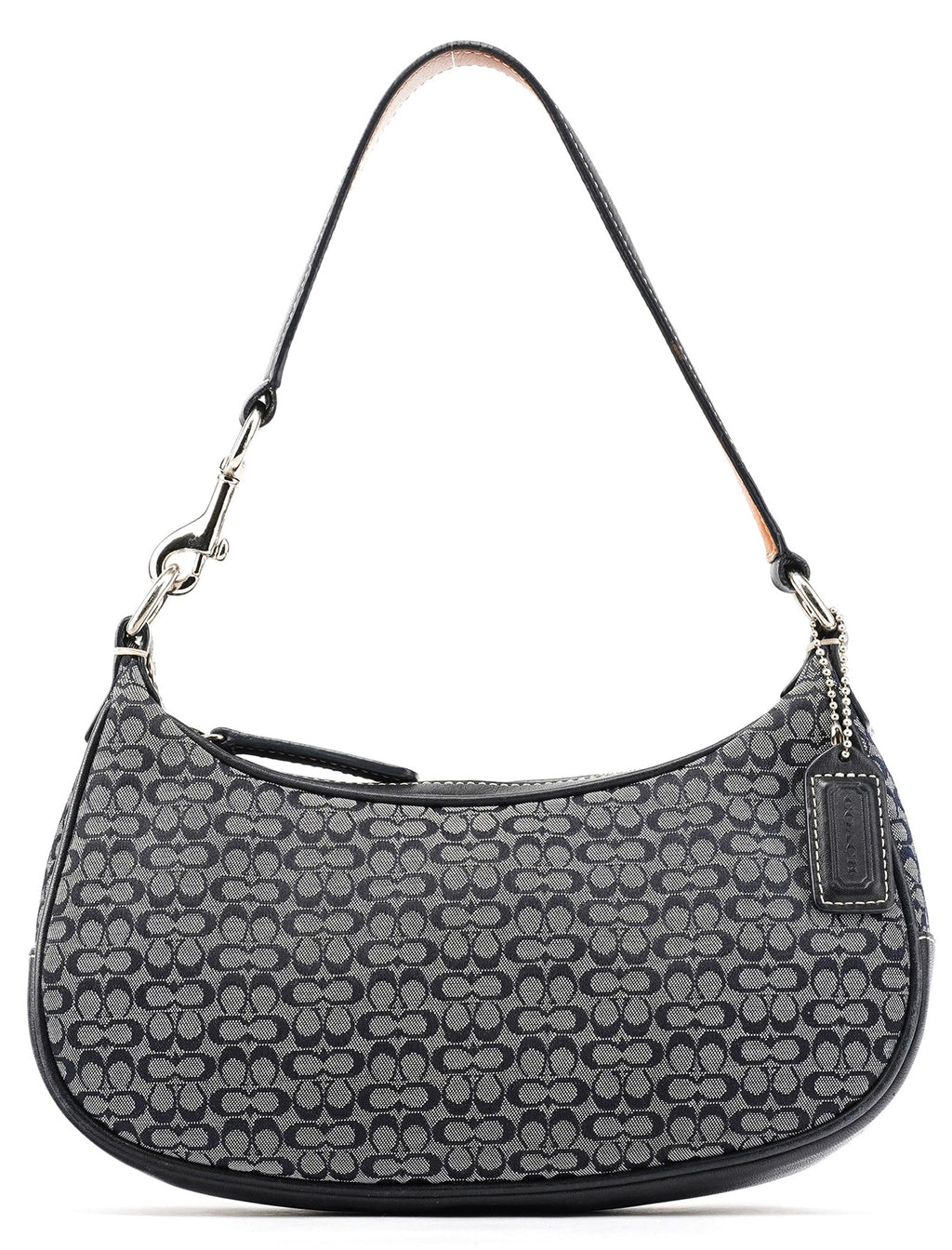 6623 Grey Signature Canvas Shoulder Bag