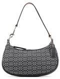 6623 Grey Signature Canvas Shoulder Bag