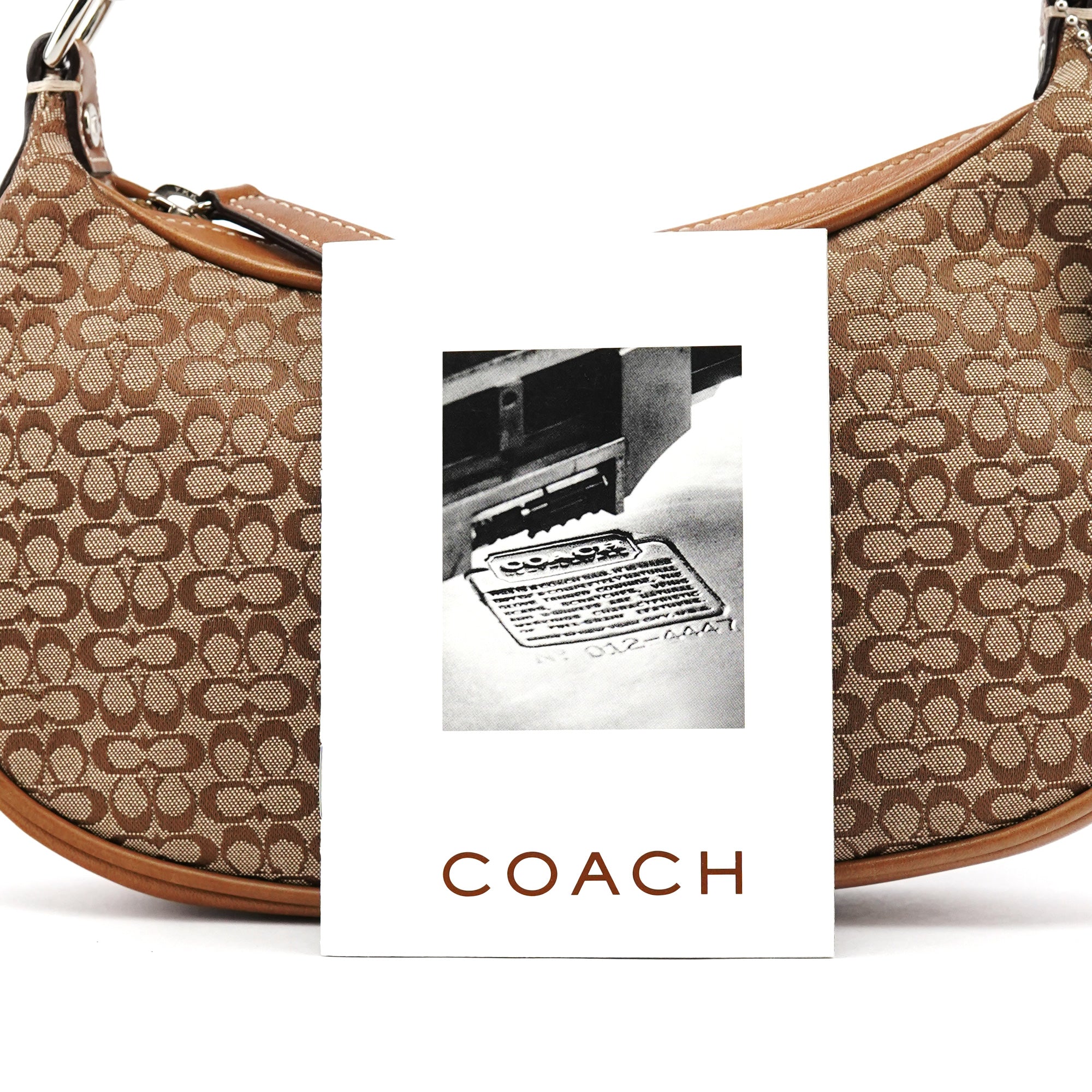 6623 Tan Brown Signature Shoulder Bag