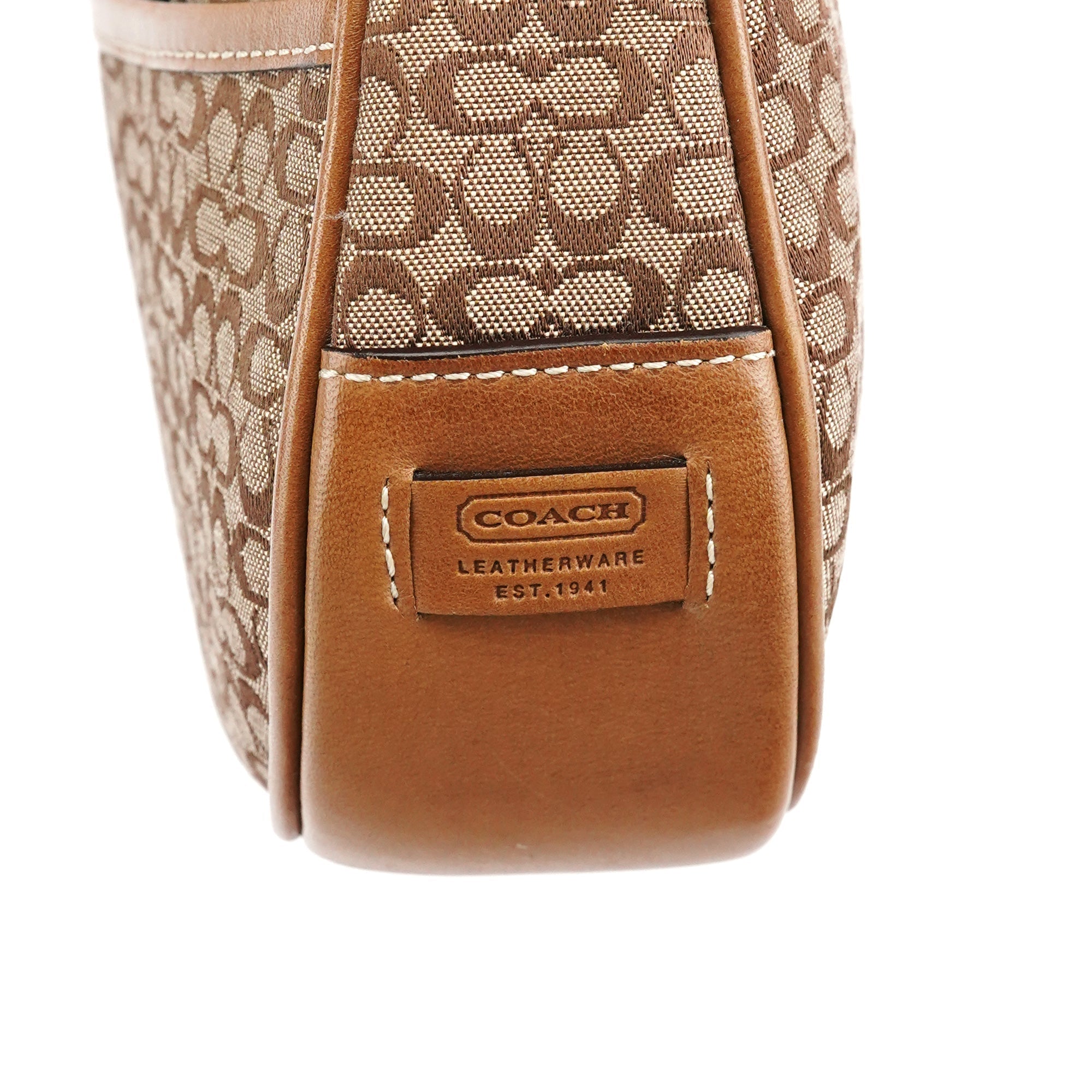 6623 Tan Brown Signature Shoulder Bag