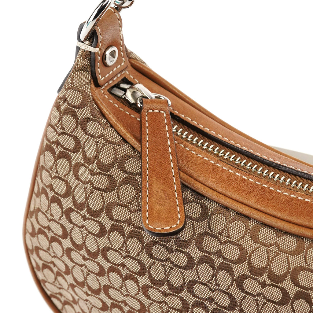 6623 Tan Brown Signature Shoulder Bag