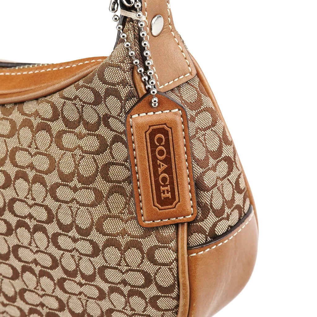 6623 Tan Brown Signature Shoulder Bag