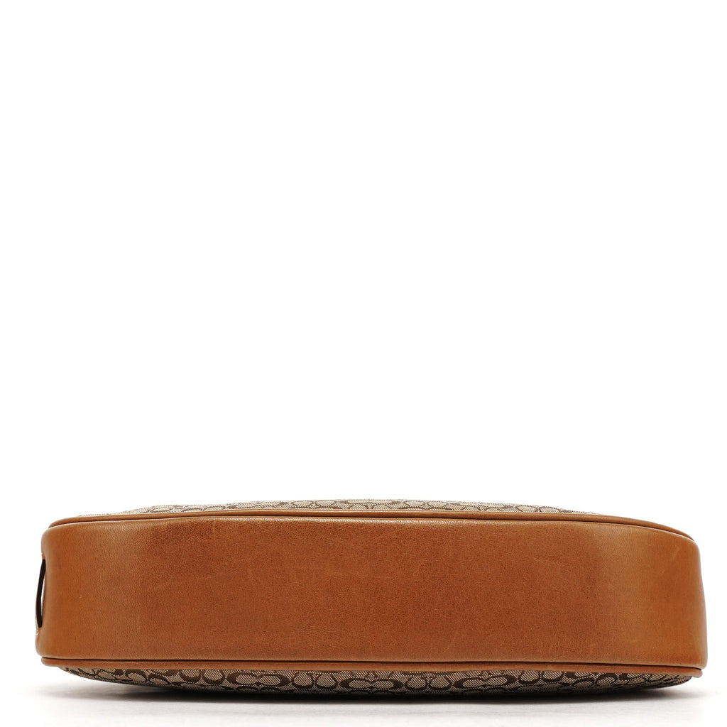 6623 Tan Brown Signature Shoulder Bag