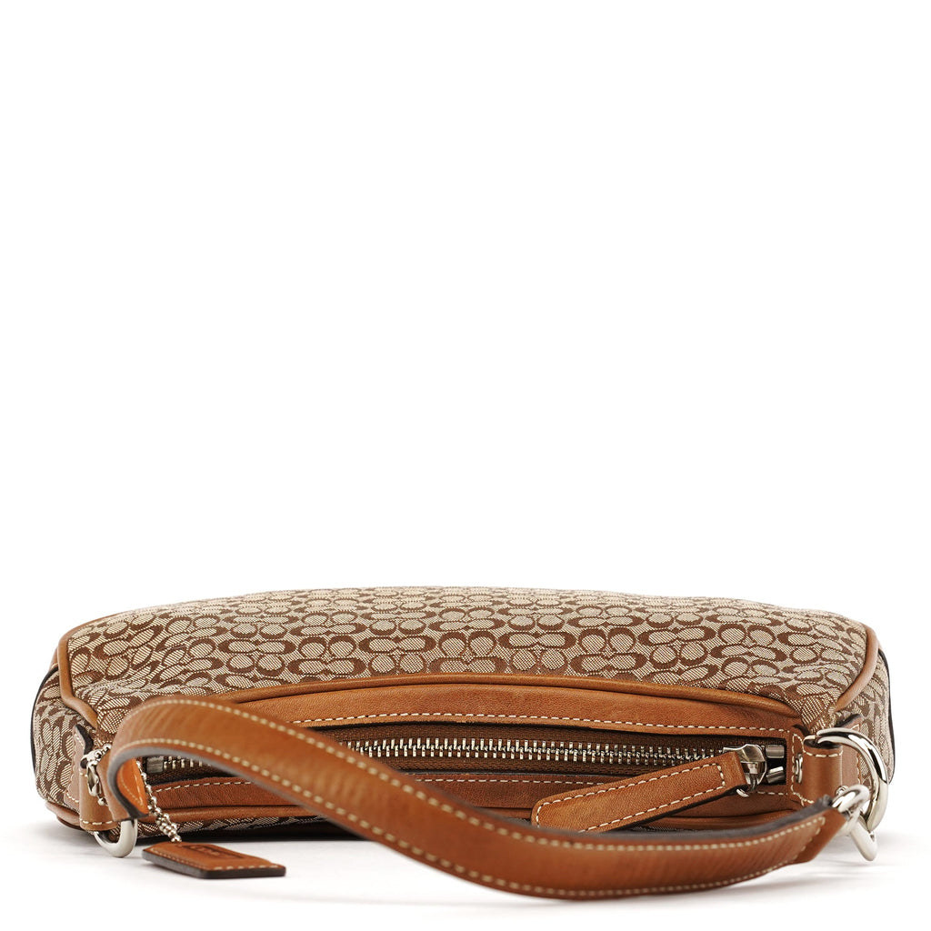 6623 Tan Brown Signature Shoulder Bag