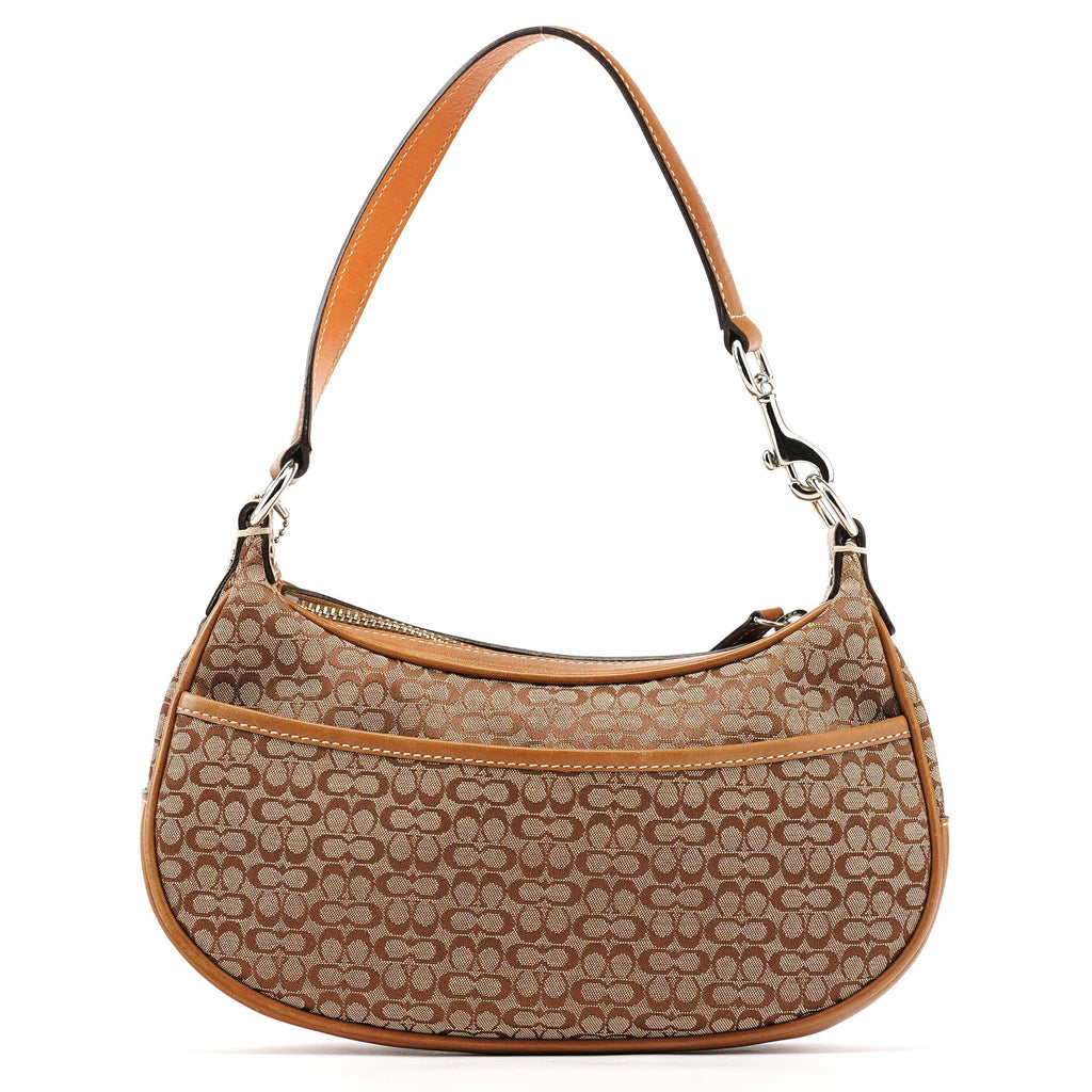 6623 Tan Brown Signature Shoulder Bag