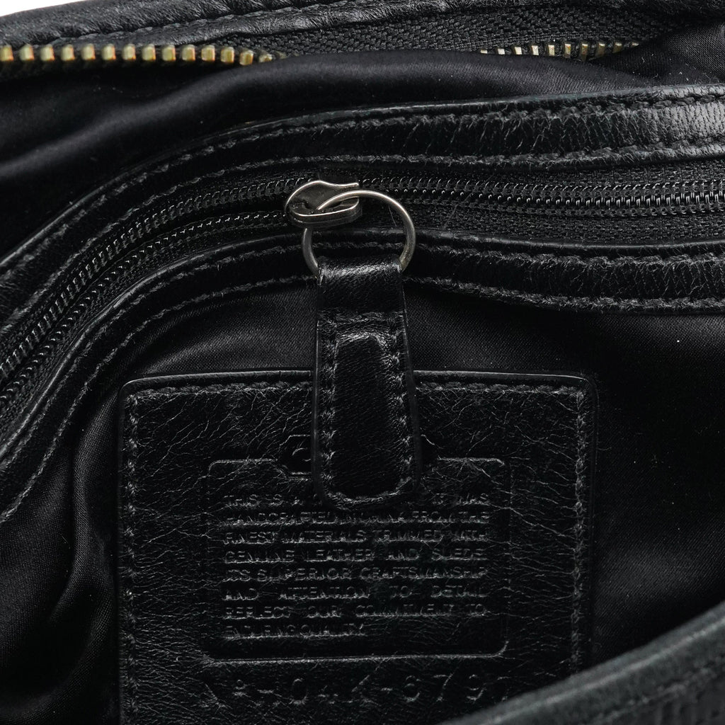 6791 Black Quilted Nylon Soho Shoulder Bag