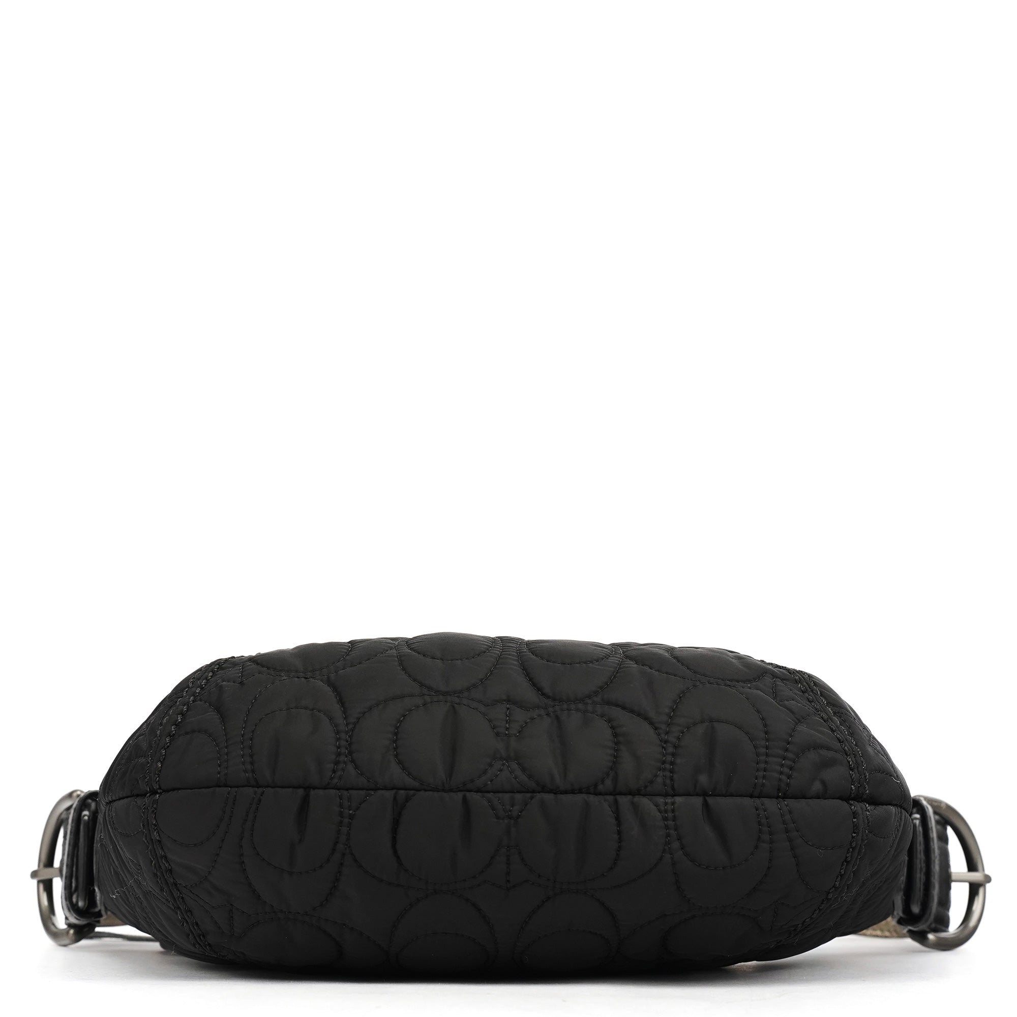 6791 Black Quilted Nylon Soho Shoulder Bag