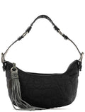 6791 Black Quilted Nylon Soho Shoulder Bag