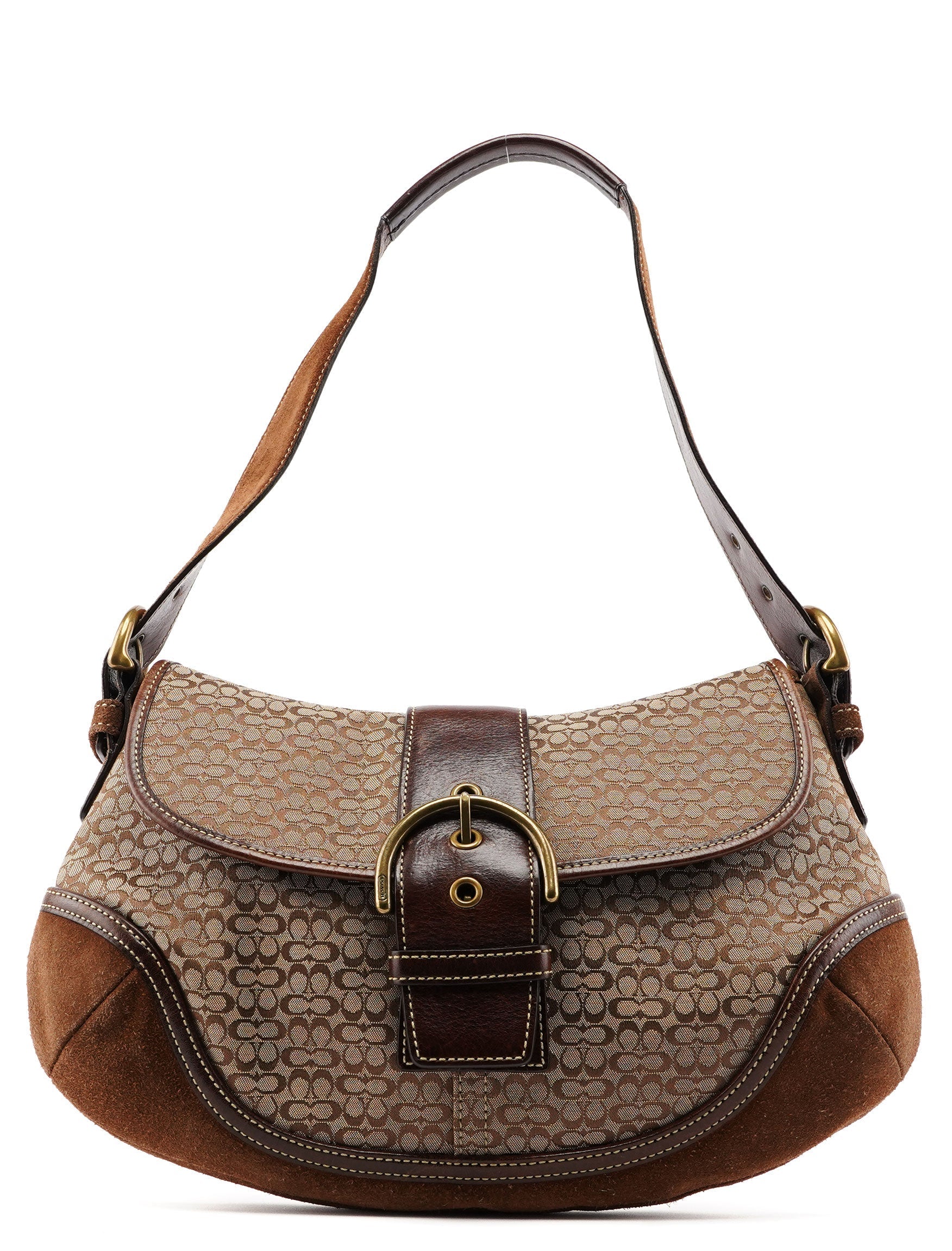 6808 Beige Signature C Soho Shoulder Bag