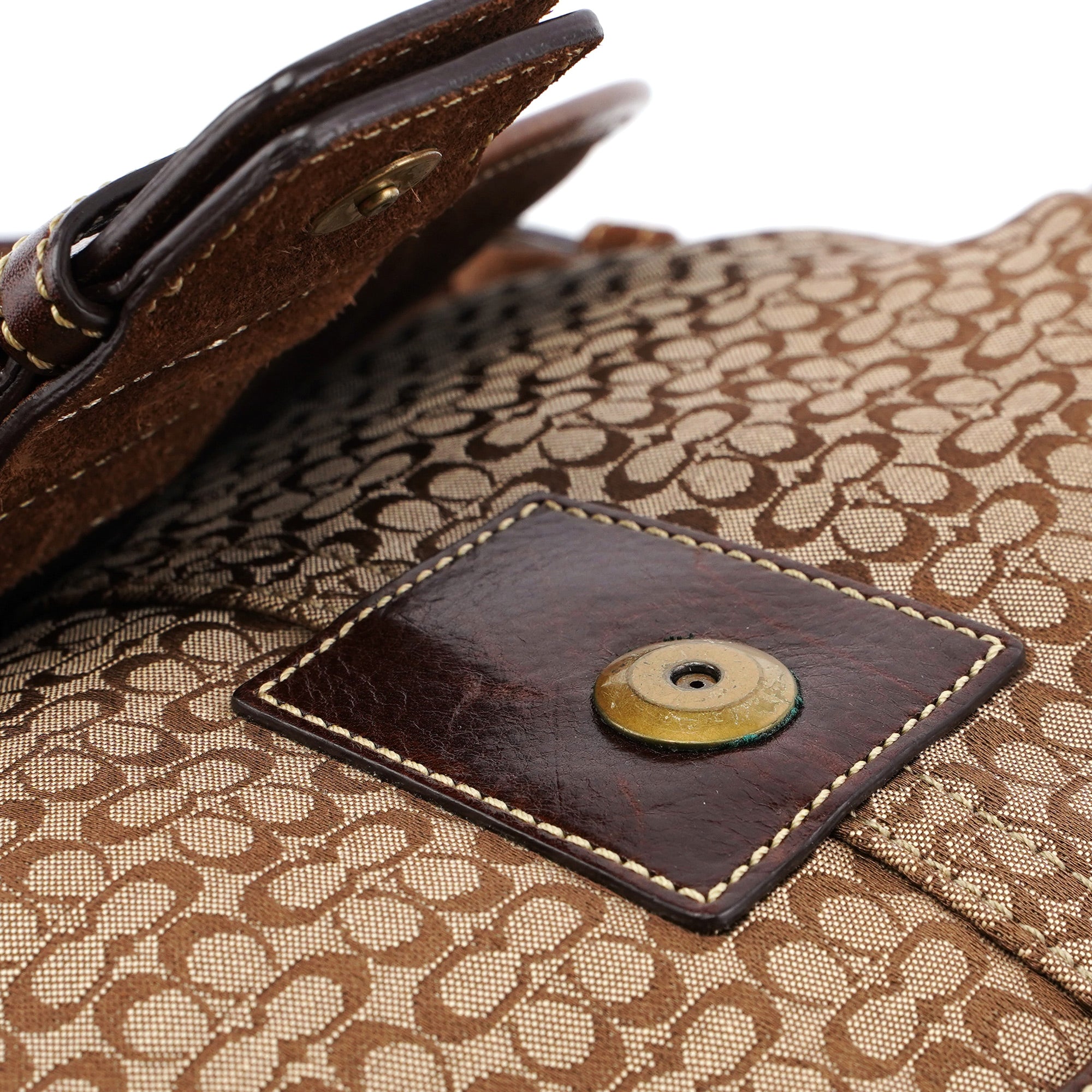 6808 Beige Signature C Soho Shoulder Bag
