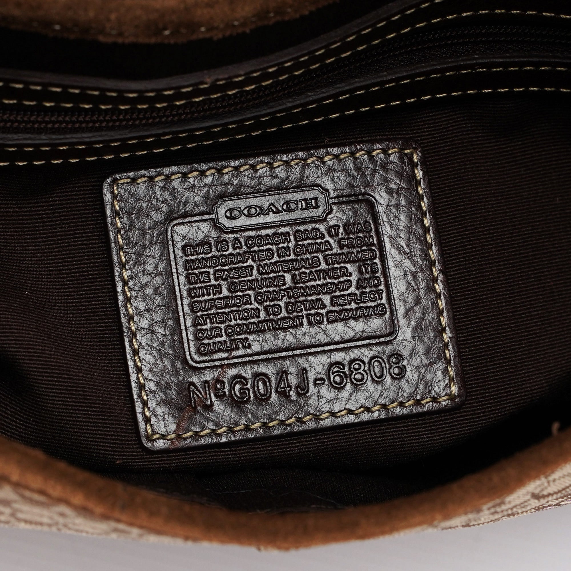 6808 Beige Signature C Soho Shoulder Bag
