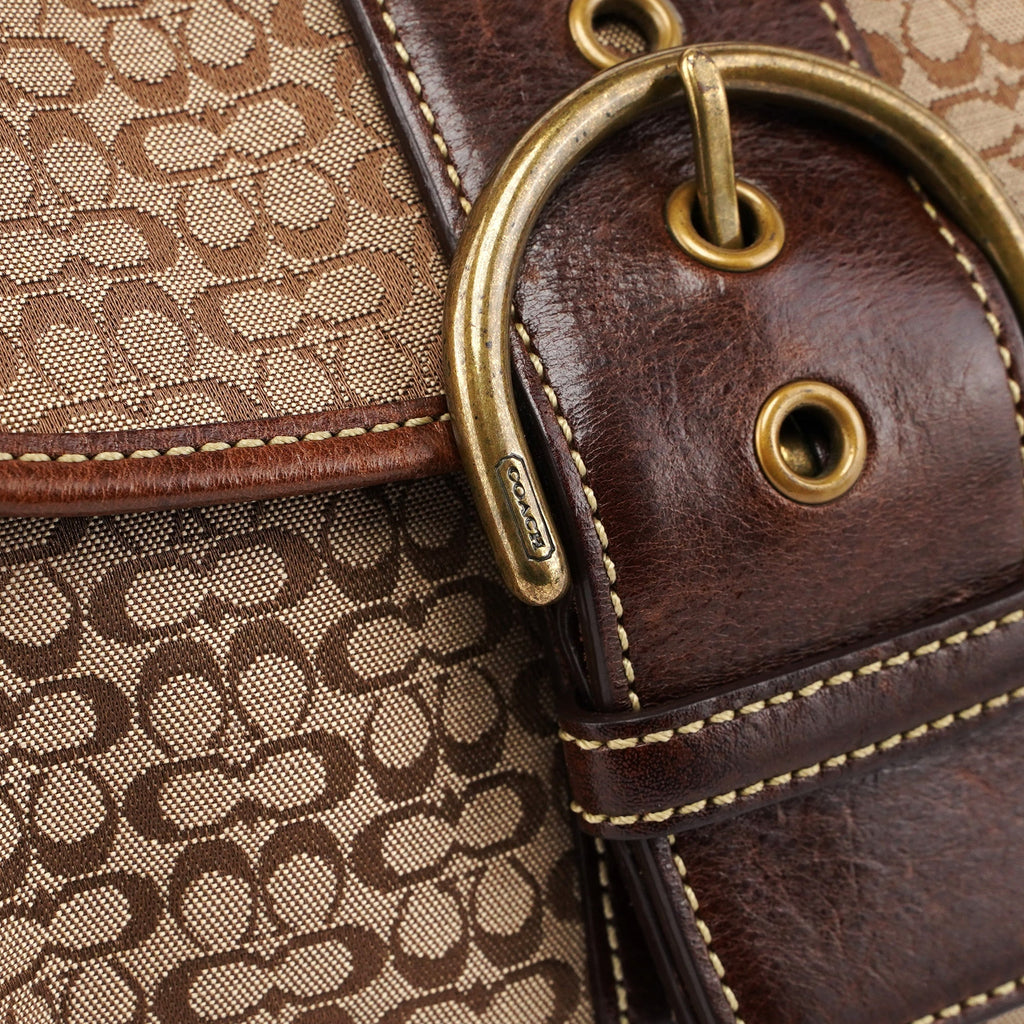 6808 Beige Signature C Soho Shoulder Bag