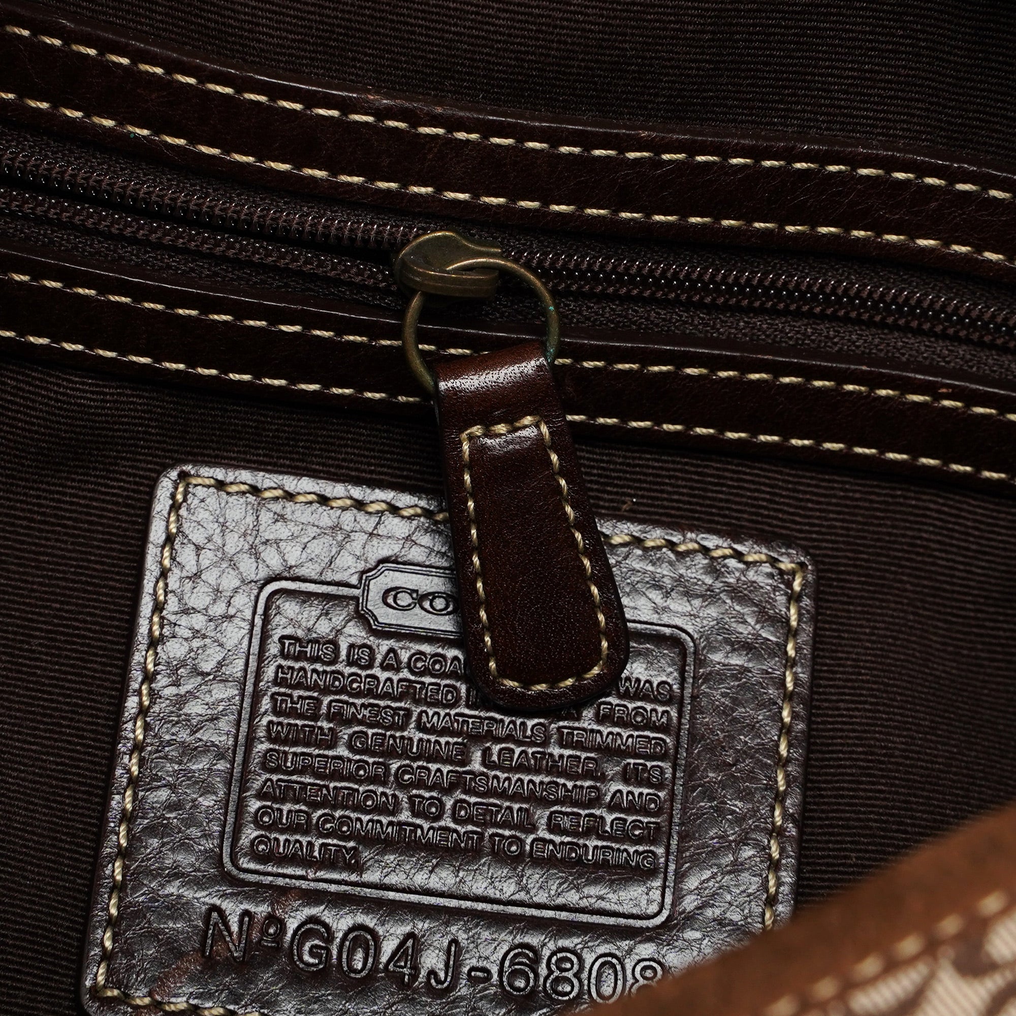 6808 Beige Signature C Soho Shoulder Bag